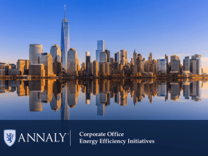 Corporate Office Energy Efficiency Initiatives