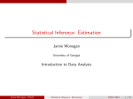 Statistical Inference: Estimation - SPIA UGA