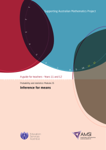 Inference for means