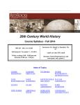 20th Century World History - Red Rocks Community College