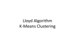 Lloyd Algorithm K-Means Clustering