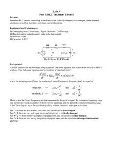 Lab 3: RLC Circuits - Weber State University