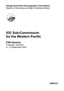 IOC Sub-Commission for the Western Pacific, fifth session