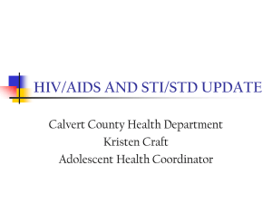 STD Update - Calvert County Health Department