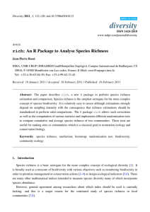 rich: An R Package to Analyse Species Richness