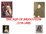 THE AGE OF ABSOLUTISM