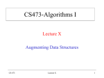 Augmenting Data Structures 1