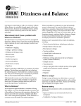 Audiology Information Series: Dizziness and Balance