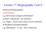 Lecture 17: Biogeography