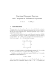 Fractional Exponent Functors and Categories of Differential Equations