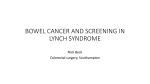 Bowel cancer in Lynch Syndrome