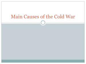 Main Causes of the Cold War