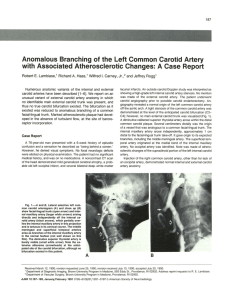 Anomalous Branching of the Left Common Carotid Artery with