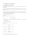 7 Sequences of real numbers