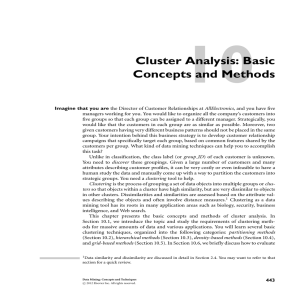 Cluster Analysis: Basic Concepts and Methods