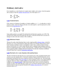 Ordinary derivative If a is regarded as a vector function of a single