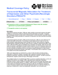 Medical Coverage Policy Transcranial Magnetic Stimulation for