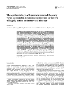 The epidemiology of human immunodeficiency virus–associated