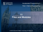 11.filesmodules - University of Glasgow