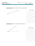 Geometry Online! o Congruent Segments: Construct a segment