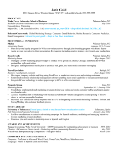 Business Resume – Marketing - Career and Professional