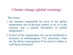 Climate change (global warming)
