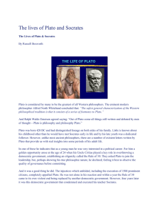 The lives of Plato and Socrates - School of Practical Philosophy