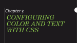 Configuring Color and Text with CSS