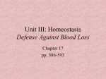Homeostasis Defense Against Blood Loss