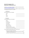 Atlas of the Languages of Iran Questionnaire: Morphosyntax, Part I