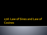 Law of Sines and Law of Cosines - Andrew Busch
