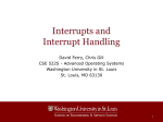 Interrupts and interrupt handlers - Washington University in St. Louis