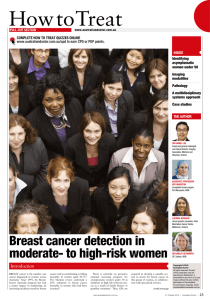 Breast cancer detection in moderate- to high-risk women