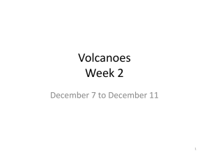 Volcanoes Week 2