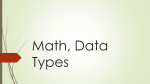 Math and Data Types