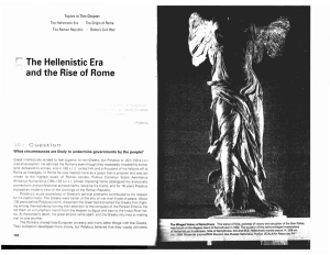 P>`l~ The Hellenistic Era and the Rise of Rome