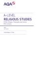 A-level Religious Studies Mark scheme RSS04 - Religion