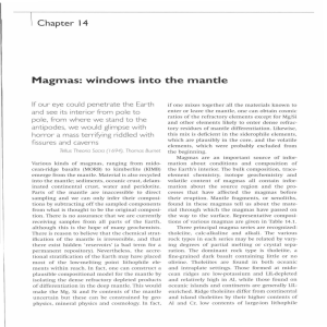 Chapter 14. Magmas: Windows into the Mantle