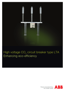 High voltage CO circuit breaker type LTA Enhancing eco