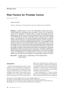 Risk Factors for Prostate Cancer