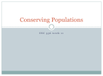 Conserving Populations (week 11)