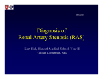 Diagnosis of Renal Artery Stenosis(RAS)