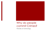 Why do people commit Crimes? - Richview Business Department