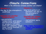 Climate Connections What is the difference between weather and