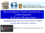 Electromagnetic Casimir densities for a conducting plate in dS and