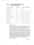 Chapter 4: THE PRESENT PERFECT AND THE PAST PERFECT