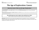 The Age of Exploration: Causes Packet