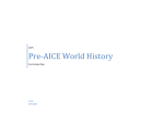 PRE-AICE WORLD HISTORY Curriculum Guide