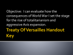 Treaty Of Versailles Handout Key