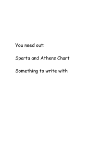 You need out: Sparta and Athens Chart Something to write with